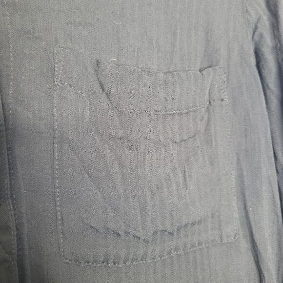 TREASURE & BOND Classic black button front lightweight timeless shirt xs - Picture 9 of 9